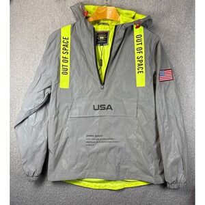 Bleecker & Mercer Reflective Holographic Windbreaker‎ Jacket Out of Space Size S